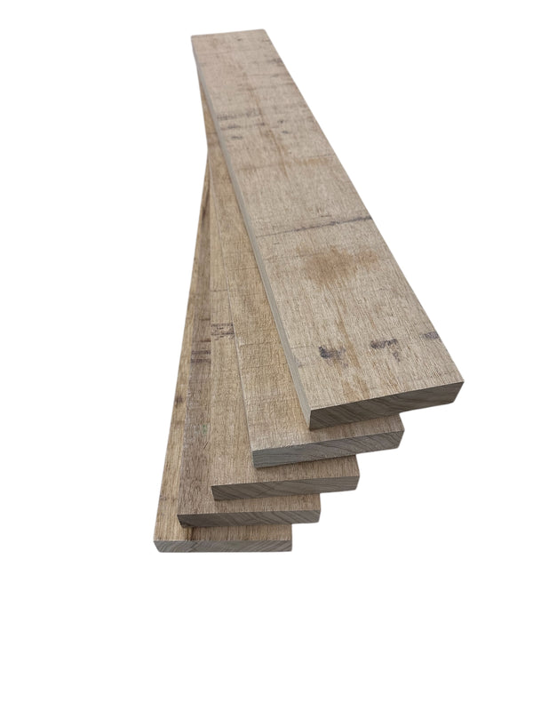 5 Pack Black Limba Wood Boards - 1" x 4" x 24"