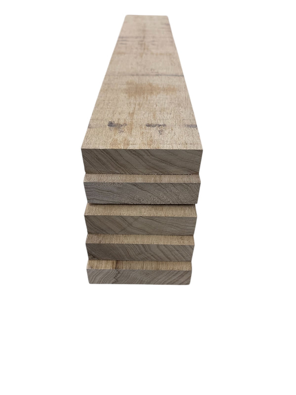 5 Pack Black Limba Wood Boards - 1" x 4" x 24"