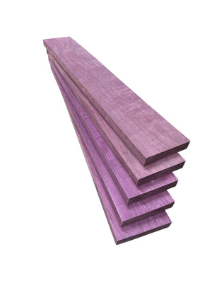 5 Pack Purpleheart Wood Boards - .75" x 4" x 24"