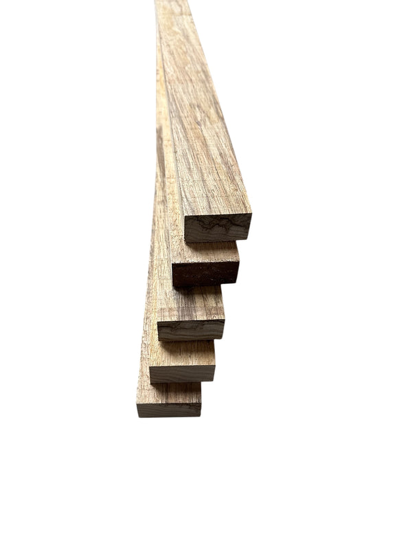 5 Pack Black Limba Wood Boards - 1" x 2" x 24"